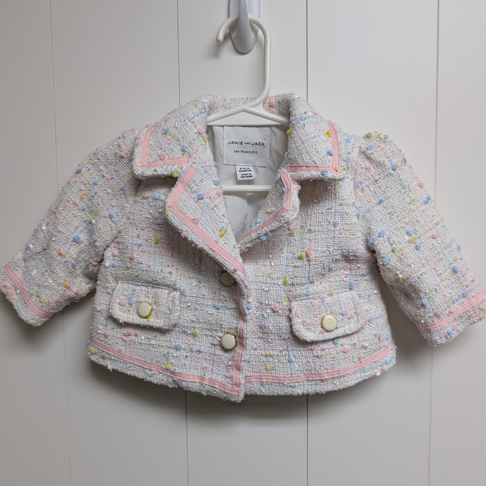Janie and Jack Pastel Tweed Blazer